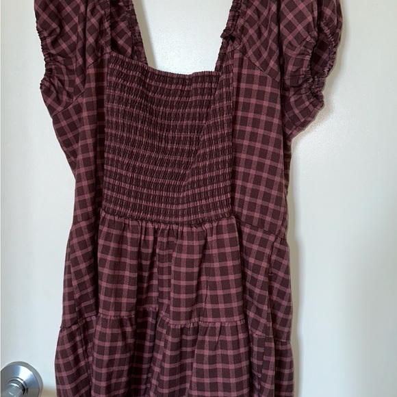 Lucky Brand Cap Sleeve Tiered Plaid Dress - Picture 3 of 5